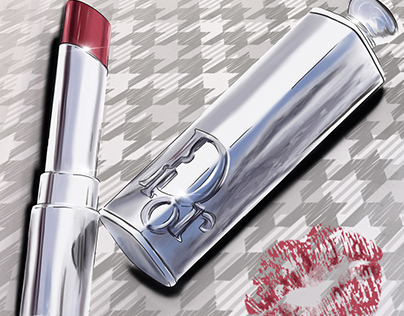 Dior lipstick/Fashion illustration