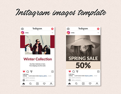 Instagram images template