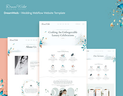 DreamWeds - Wedding Webflow Website Template Design