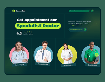 Doctor's appointment booking website design