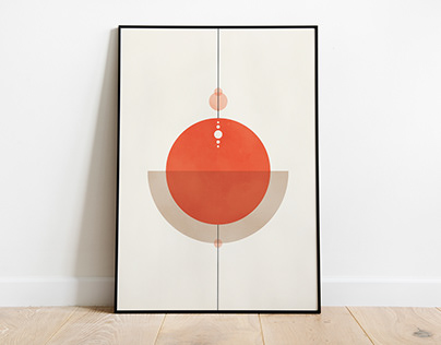 Abstract minimalistic poster