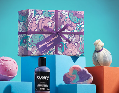 LUSH gift-wrap design