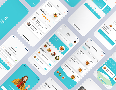 code east a delivery food app UI kit for IOS