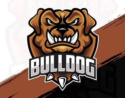 Bulldog 🐶 Mascot Logo