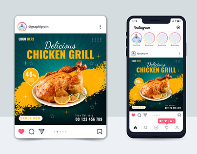 Chicken social media post design
