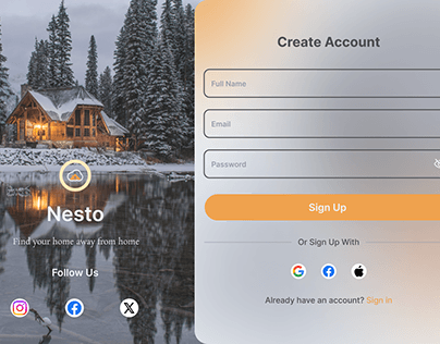 Nesto- Create Account Screen
