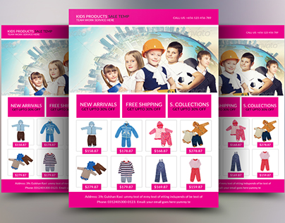Kids Products Promotions Flyer Template