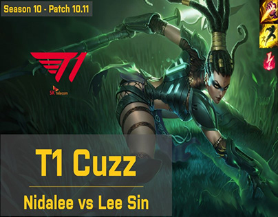 ✅ T1 Cuzz Nidalee JG vs FPX Tian Leesin - KR 10.11 ✅