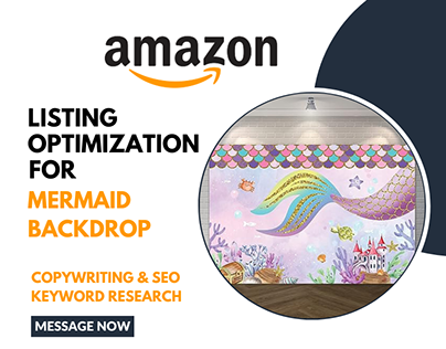 Amazon Listing Optimization For Mermaid Backdrop