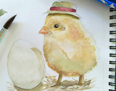 Watercolor - Chick