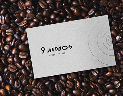 Логотип и фирменный стиль кофейни 9ATMOS