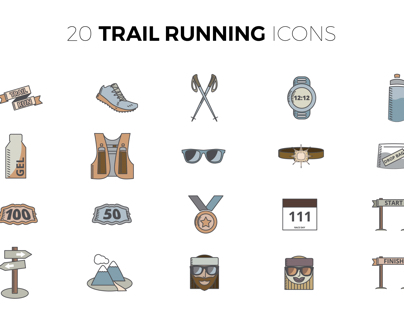 Trail Running Icons