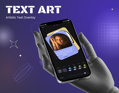 TextArt - Photo Editor UI/UX Mobile App