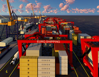 3D Harbour Logistics model