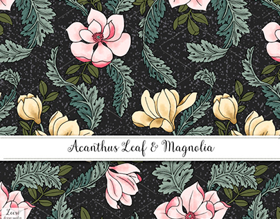 Acanthus Leaf & Magnolia Surface Design