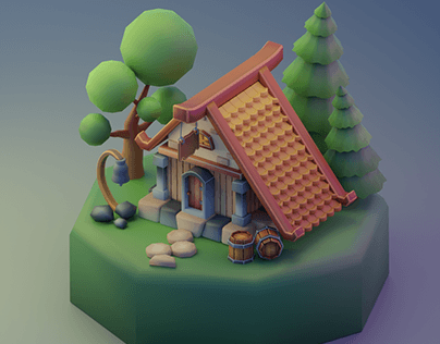 Low Poly cute house