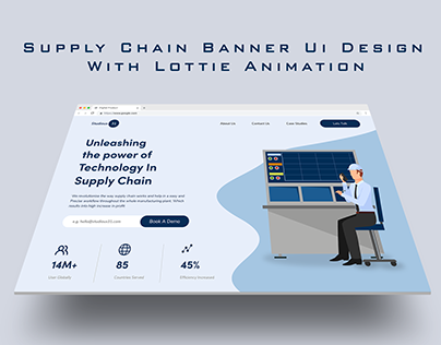Supply Chain Banner UI Design Lottie Animation XD