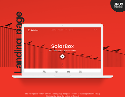 SolarBox Landing Page - Figma Freebie