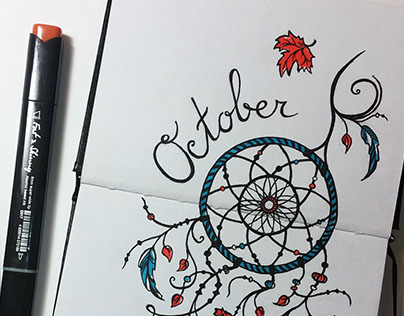 My two colored inktober