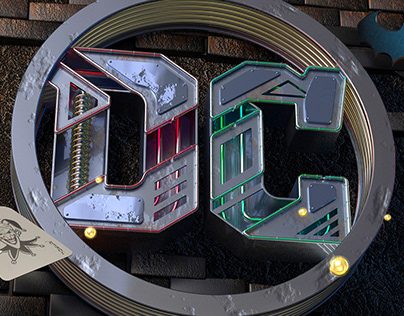 DC logo Cinema 4D