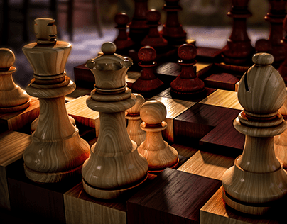Chess in Wood Modellazione 3D