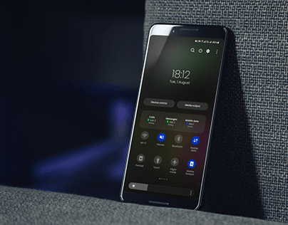 Samsung A22 Notification Pannel UI Design