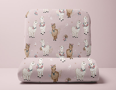 Boho Alpaca - textile pattern design