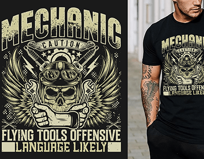 Mechanic T-shirt Design, mechanics for t-shirt design