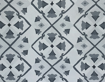 Hand-painted grey scale pattern