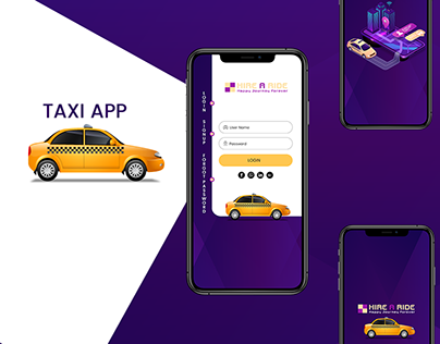 Taxi Mobile Application Login Screen