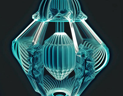 Cast glass pendant light design concepts for Lalique