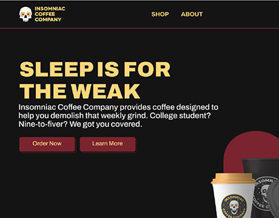 Insomniac Coffee Company Prototype - Website Study