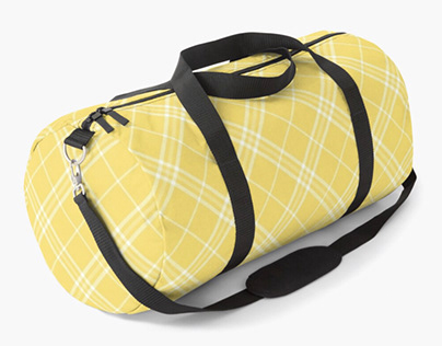 Clark plaid yellow duffle bag