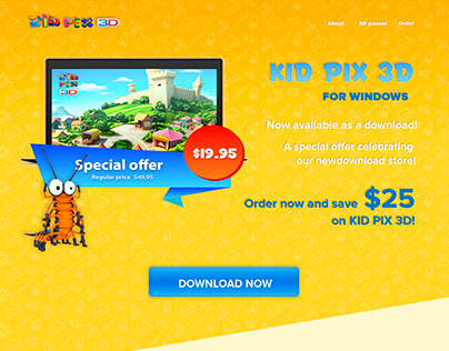 Product page for kids app