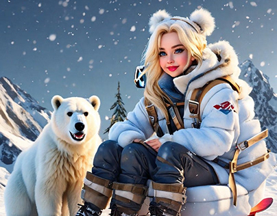 Polar Bear Lady Concept