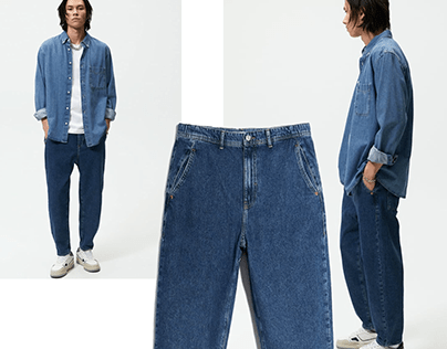 Zara Man Slouchy Dark Jeans