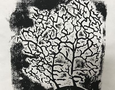 Veiny Tree (Printmaking)