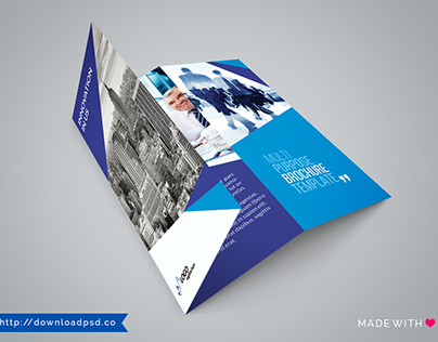 Free Business Tri-fold Brochure PSD