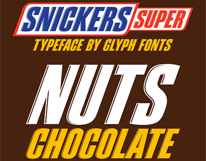 Snickers Super typeface (Шрифт Сникерс Супер)