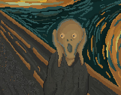 the scream - pixel art