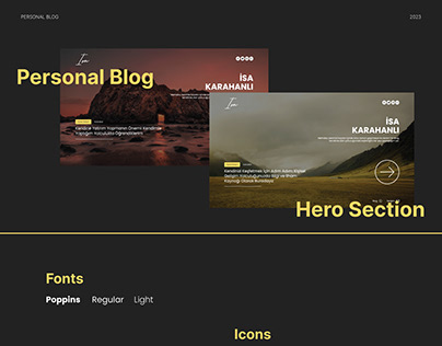 Personal Blog - Hero Section Design