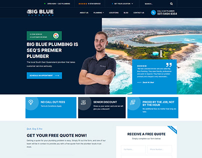 Big Blue Plumbing Web Design