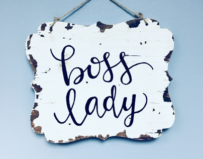 Boss Lady Vintage Sign
