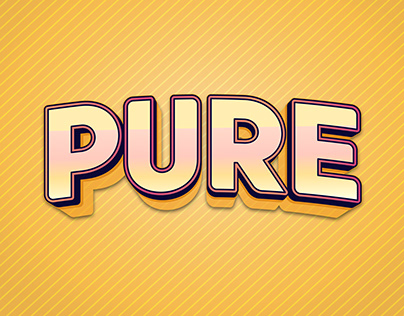 Pure 3d Editable Text effect