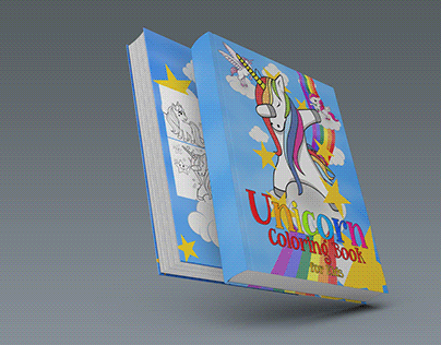 Book cover - Unicorn Coloring Book For Kids -