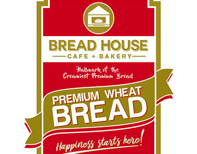 BREAD HOUSE Cafe + Bakery (Bread loaf packaging design)
