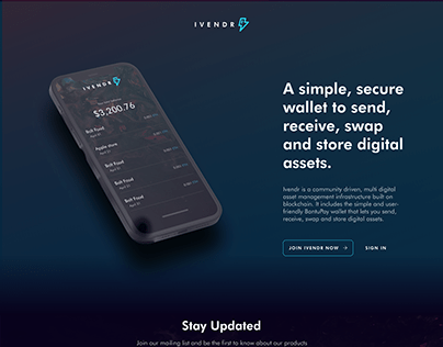 Ivendr Crypto Wallet SAAS Page