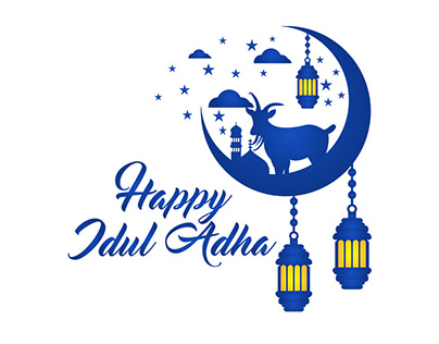 Idul Adha Blue Moon Goat Lantern And Star