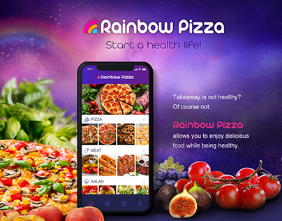 Rainbow Pizza UX UI