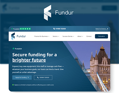 Logo design, website design & dev for Fundur